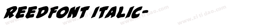 ReedFont Italic字体转换